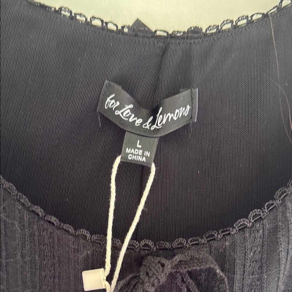 For Love And Lemons Black Halter Sundress Cocktail ABITO MINI BILLIE - Picture 7 of 10